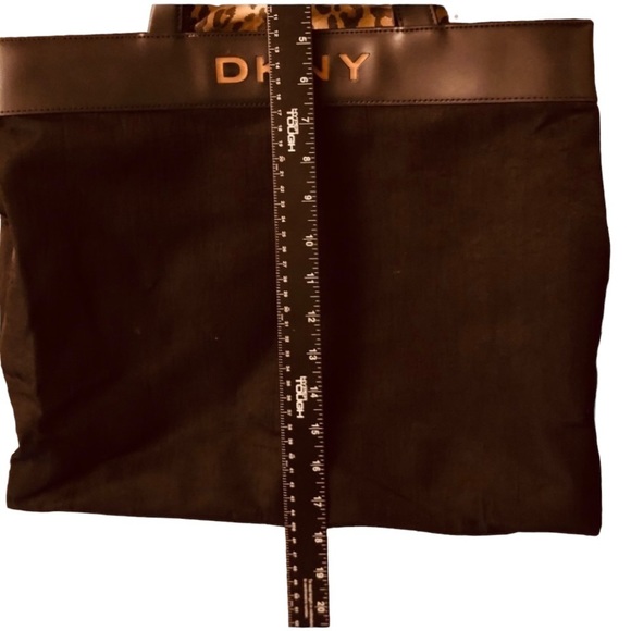 DKNY Donna Karen black Soft sided  Commuter Bag/ Briefcase Great shantung Fabric - Picture 1 of 11